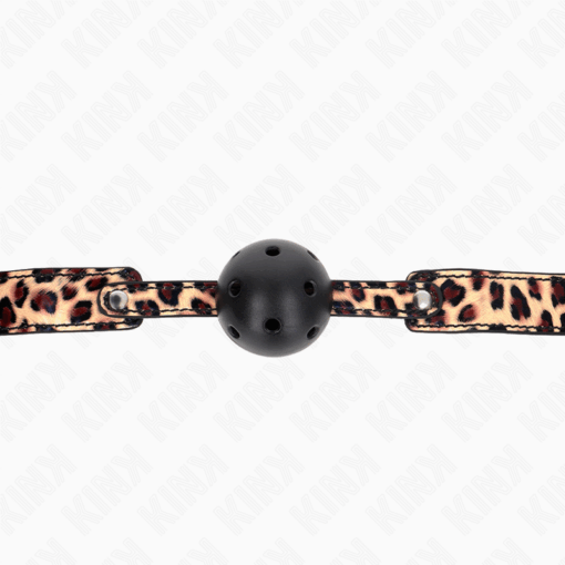 KINK - MORDAZA DE BOLA 4.5 CM TRANSPIRABLE LEOPARDO 65 x 2.5 CM - Imagen 5