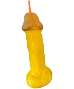 DIABLO PICANTE - VASO PENE PLÁSTICO AMARILLO