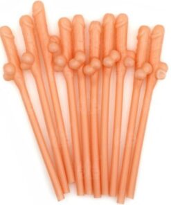 DIABLO PICANTE - 10 PAJITAS FORMA DE PENE