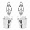 KINK - PINZAS PARA PEZONES ESTILO JAPONÉS CON CUBOS PLATEADO