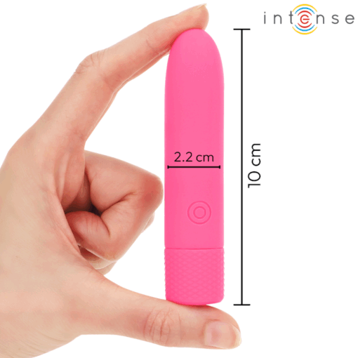 INTENSE - SYMONE BALA VIBRADORA RECARGABLE POR USB 8 VIBRACIONES ROSA 10 X 2.2 CM - Imagen 5