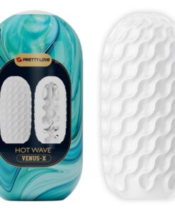 PRETTY LOVE - HOT WAVE MASTURBADOR MASCULINO SILICONA BLANCO