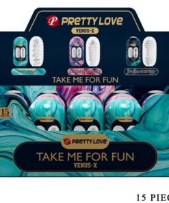 PRETTY LOVE - VENUS X 15 MASTURBADORES MASCULINOS SILICONA BLANCO