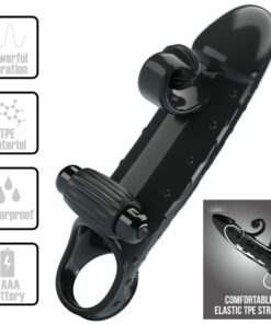 ROMANCE - FUNDA PARA PENE CON VIBRACIÓN NEGRO