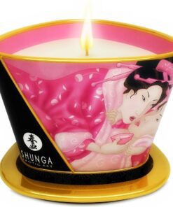 SHUNGA - MINI CARESS BY CANDELIGHT VELA MASAJE ROSAS AFRODISIACAS 170 ML