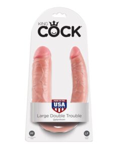 KING COCK - DILDO DOBLE PENETRACIÓN 17.8 CM NATURAL