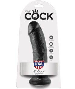 KING COCK - 8 PENE NEGRO 20.3 CM