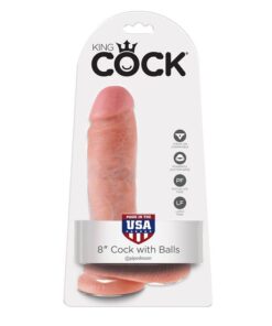 KING COCK - 8 PENE REALÍSTICO NATURAL 20.3 CM