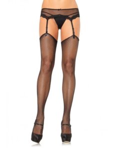 LEG AVENUE - MEDIAS DE RED SIN SILICONA AUTOADHERENTE SUPERIOR