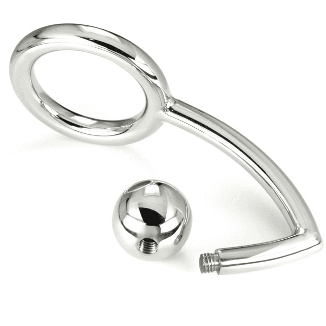 METAL HARD - COCK RING ANILLO CON GANCHO INTRUDER ANAL 45MM - Imagen 2