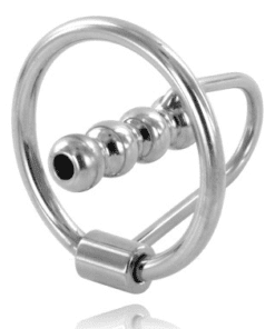 METAL HARD - ANILLO GLANDE CON PLUG URETRAL 30MM