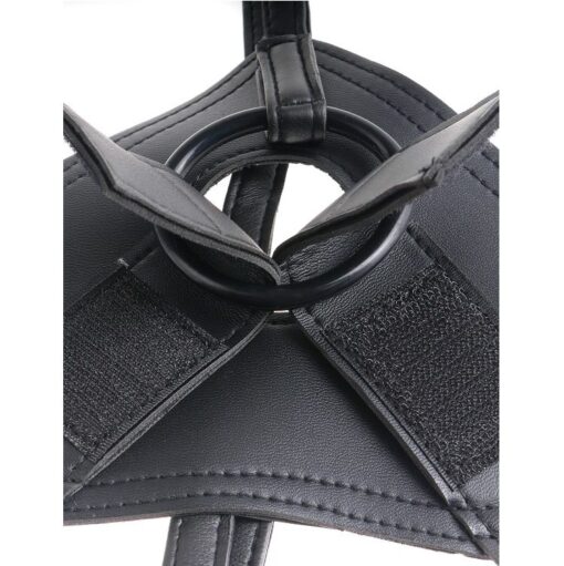KING COCK - HARNESS CON PENE REALÍSTICO MARRÓN 20.3 CM