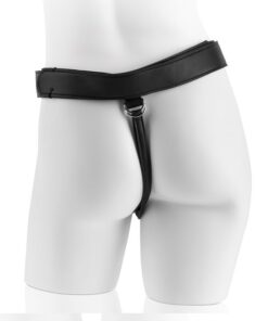 KING COCK - HARNESS CON PENE REALÍSTICO NEGRO 22.9 CM