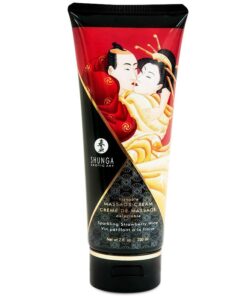 SHUNGA - CREMA MASAJE FRESAS Y CAVA 200 ML
