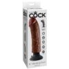 KING COCK - DILDO VIBRADOR MARRÓN 20.32 CM