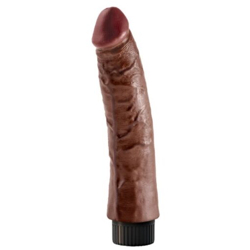 KING COCK - DILDO VIBRADOR MARRÓN 20.32 CM - Imagen 3