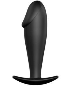 PRETTY LOVE - PLUG ANAL SILICONA FORMA PENE NEGRO