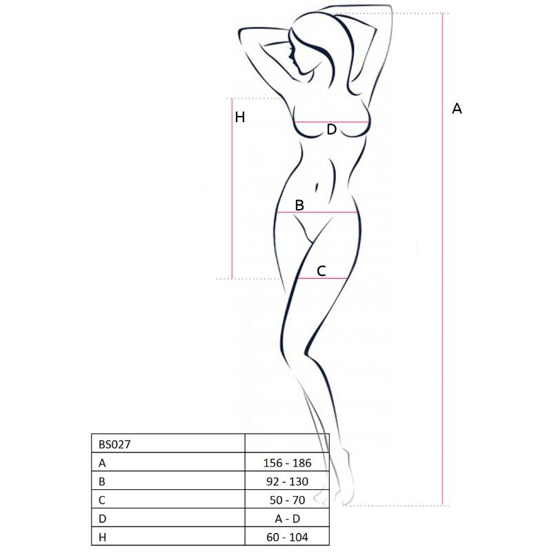 PASSION - WOMAN BS027 BODYSTOCKING ESTILO VESTIDO BLANCO TALLA ÚNICA - Imagen 2