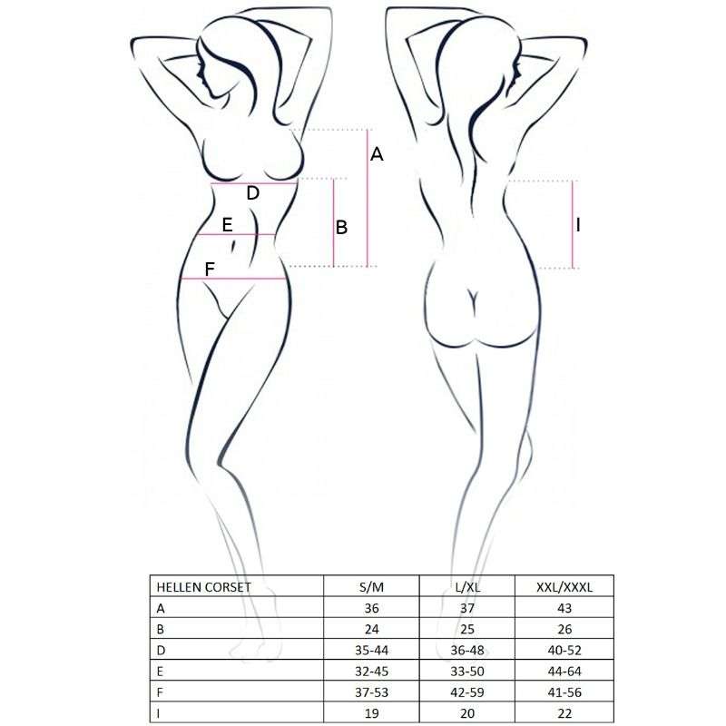 PASSION - WOMAN HELLEN CORSET NEGRO TALLA S/M - Imagen 2