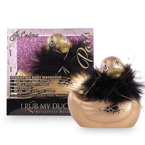 BIG TEASE TOYS - I RUB MY DUCKIE 2.0  PATO VIBRADOR PARIS (GOLD) - Imagen 2