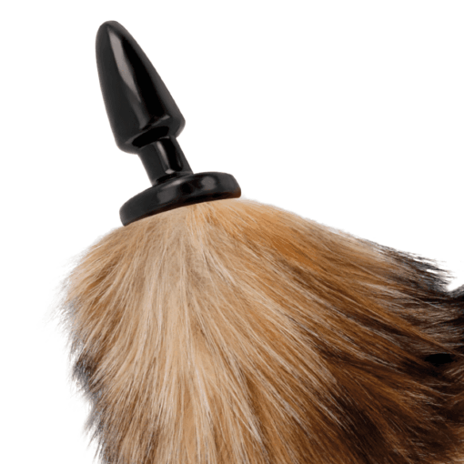 DARKNESS - COLA NATURAL CON PLUG ANAL SILICONA 10 CM - Imagen 3