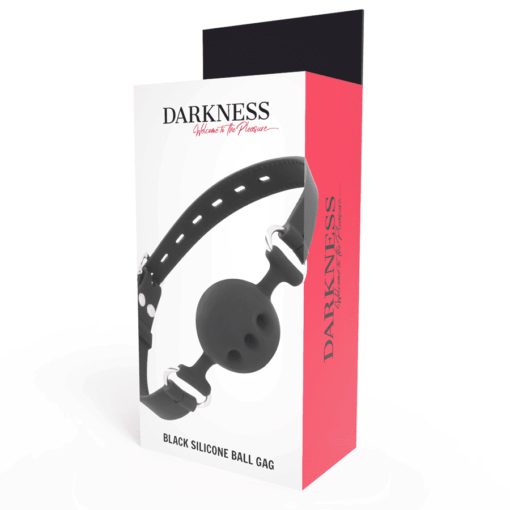 DARKNESS - MORDAZA TRANSPIRABLE SILICONA NEGRO - Imagen 4