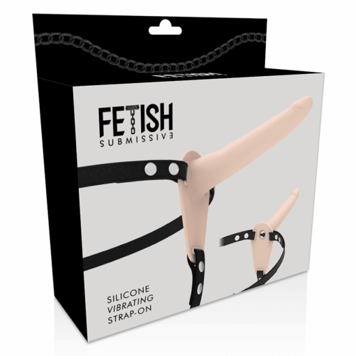 FETISH SUBMISSIVE HARNESS - VIBRADOR SILICONA FLESH 15 CM - Imagen 3