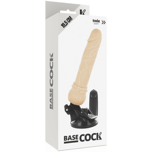 BASECOCK - VIBRADOR REALÍSTICO CONTROL REMOTO NATURAL 19.5 CM -O- 4 CM - Imagen 5