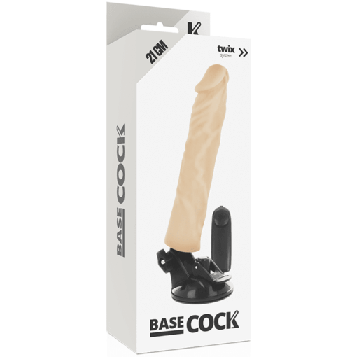 BASECOCK - VIBRADOR REALÍSTICO CONTROL REMOTO NATURAL 21 CM -O- 4 CM - Imagen 5