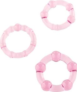 SEVEN CREATIONS - JUEGO TRES ANILLOS PENE ROSA