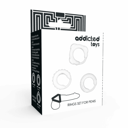 ADDICTED TOYS - SET 3 ANILLOS PENE CLEAR - Imagen 4