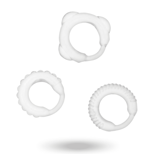 ADDICTED TOYS - SET 3 ANILLOS PENE CLEAR - Imagen 2