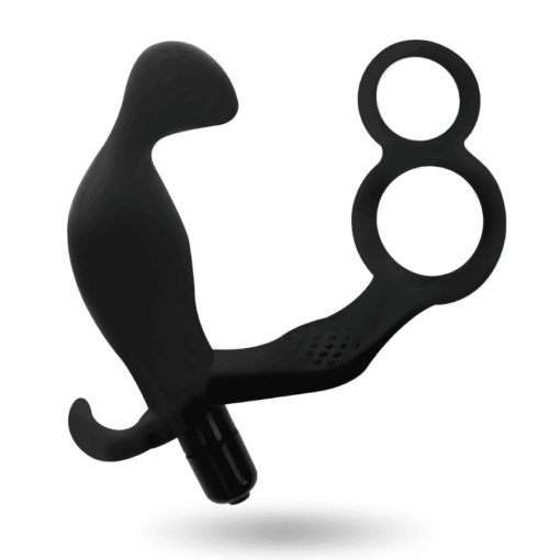 ADDICTED TOYS - PLUG ANAL CON ANILLA DOBLE PENE Y TESTÍCULOS NEGRO - Imagen 2