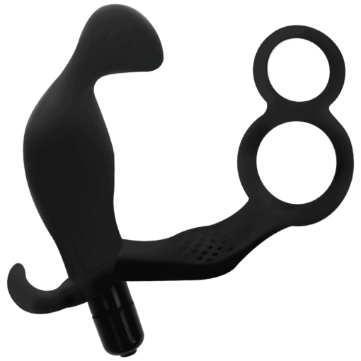ADDICTED TOYS - PLUG ANAL CON ANILLA DOBLE PENE Y TESTÍCULOS NEGRO - Imagen 3