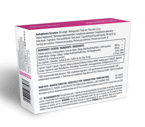 Andropharma Curvature  Complemento alimenticio para el bienestar masculino - Imagen 3