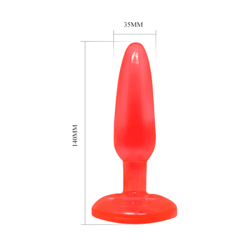 BAILE - PLUG ANAL TACTO SUAVE ROJO 14.2 CM - Imagen 5