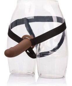 CALEXOTICS - ARNÉS CON DILDO HUECO MARRÓN