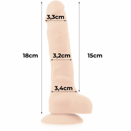 COCK MILLER - DILDO REALÍSTICO SILICONA DENSITY ARTICULABLE NATURAL 18 CM - Imagen 4