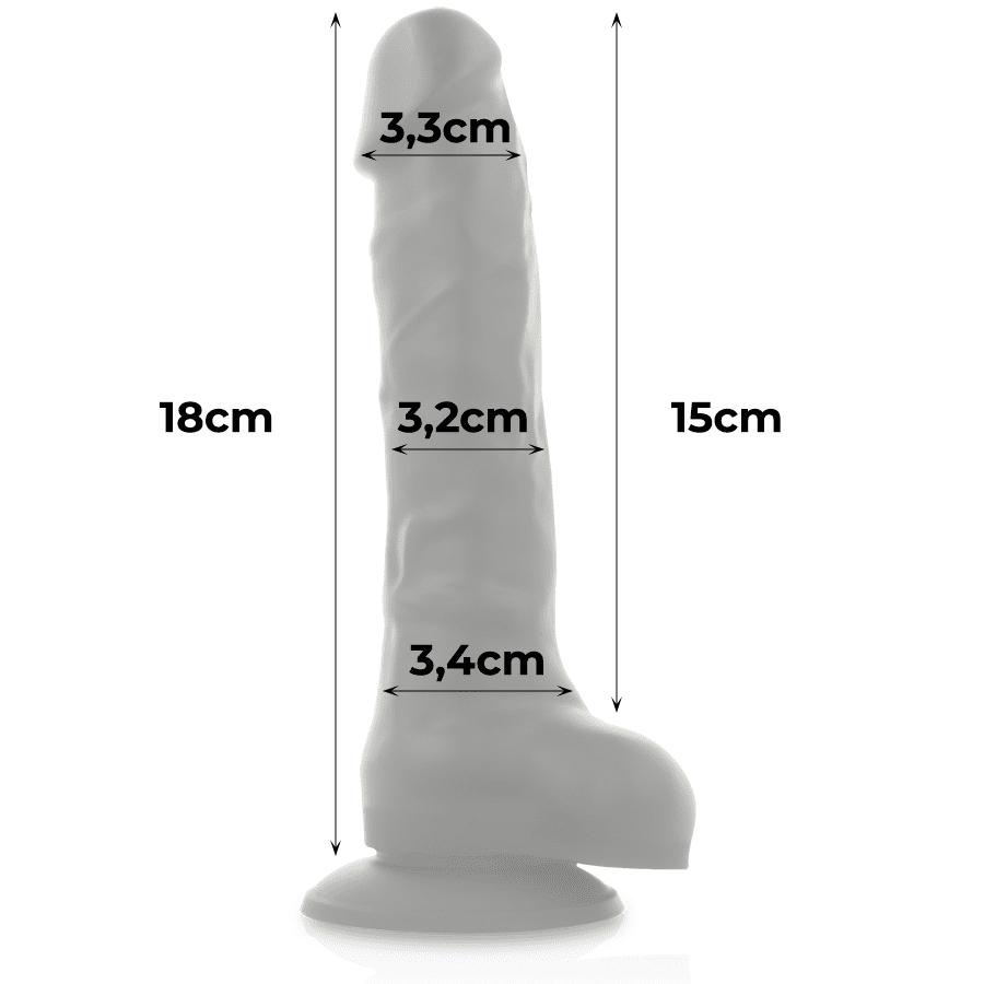 COCK MILLER - DILDO REALÍSTICO SILICONA DENSITY ARTICULABLE NEGRO 18 CM - Imagen 5