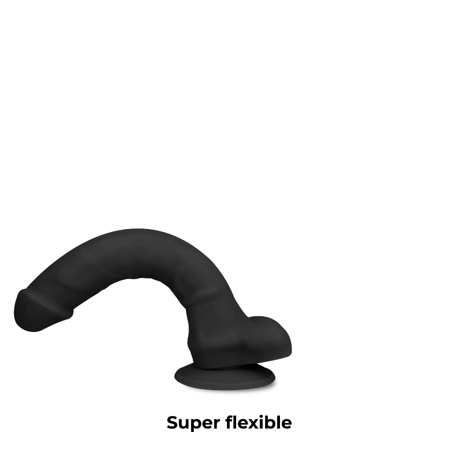 COCK MILLER - DILDO REALÍSTICO SILICONA DENSITY ARTICULABLE NEGRO 18 CM - Imagen 2