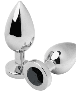 METAL HARD - ANAL PLUG DIAMOND NEGRO MEDIUM 7.62CM