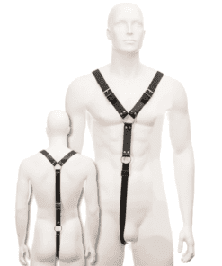 LEATHER BODY - HARNESS MEN NEGRO