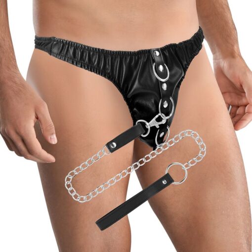 DARKNESS - TANGA DE SUMISIÓN CON CADENA METAL - Imagen 2