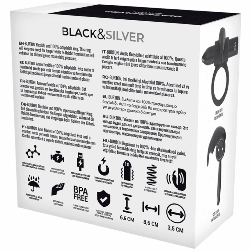 BLACKSILVER - BURTON ANILLO 10 MODOS VIBRACIÓN NEGRO - Imagen 3