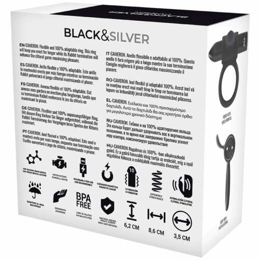 BLACKSILVER - CAMERON ANILLO RECARGABLE NEGRO - Imagen 3