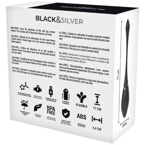 BLACKSILVER - JENELL HUEVO VIBRADOR RECARGABLE - Imagen 4