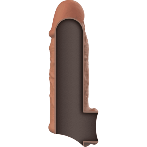 VIRILXL - EXTENSIÓN DE PENE LIQUID SILICONE V7 MARRÓN - Imagen 3
