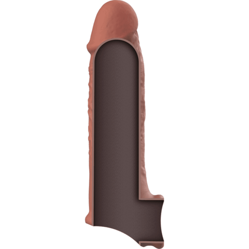 VIRILXL - EXTENSIÓN DE PENE LIQUID SILICONE V9 MARRÓN - Imagen 3