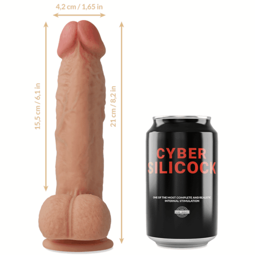 CYBER SILICOCK - SAUL REALÍSTICO SILICONA LÍQUIDA 21 CM -O- 4.2 CM - Imagen 5