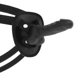 COCK MILLER - ARNÉS + DILDO SILICONA DENSITY COCKSIL ARTICULABLE NEGRO 13 CM